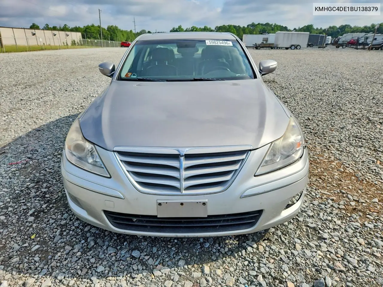 2011 Hyundai Genesis 3.8L VIN: KMHGC4DE1BU138379 Lot: 59825496