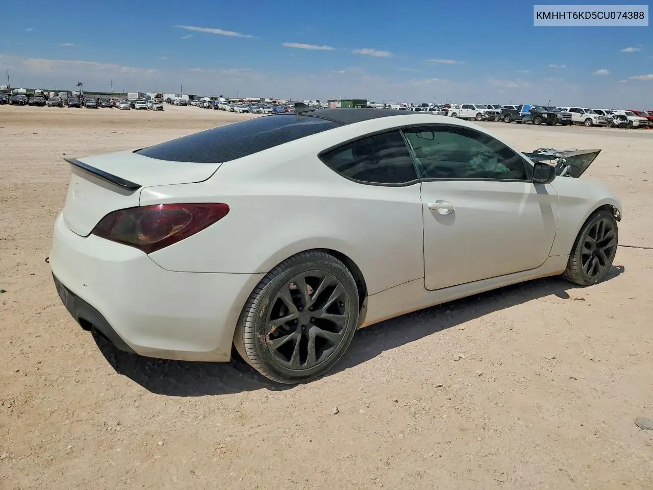 2012 Hyundai Genesis Coupe 2.0T VIN: KMHHT6KD5CU074388 Lot: 53915506
