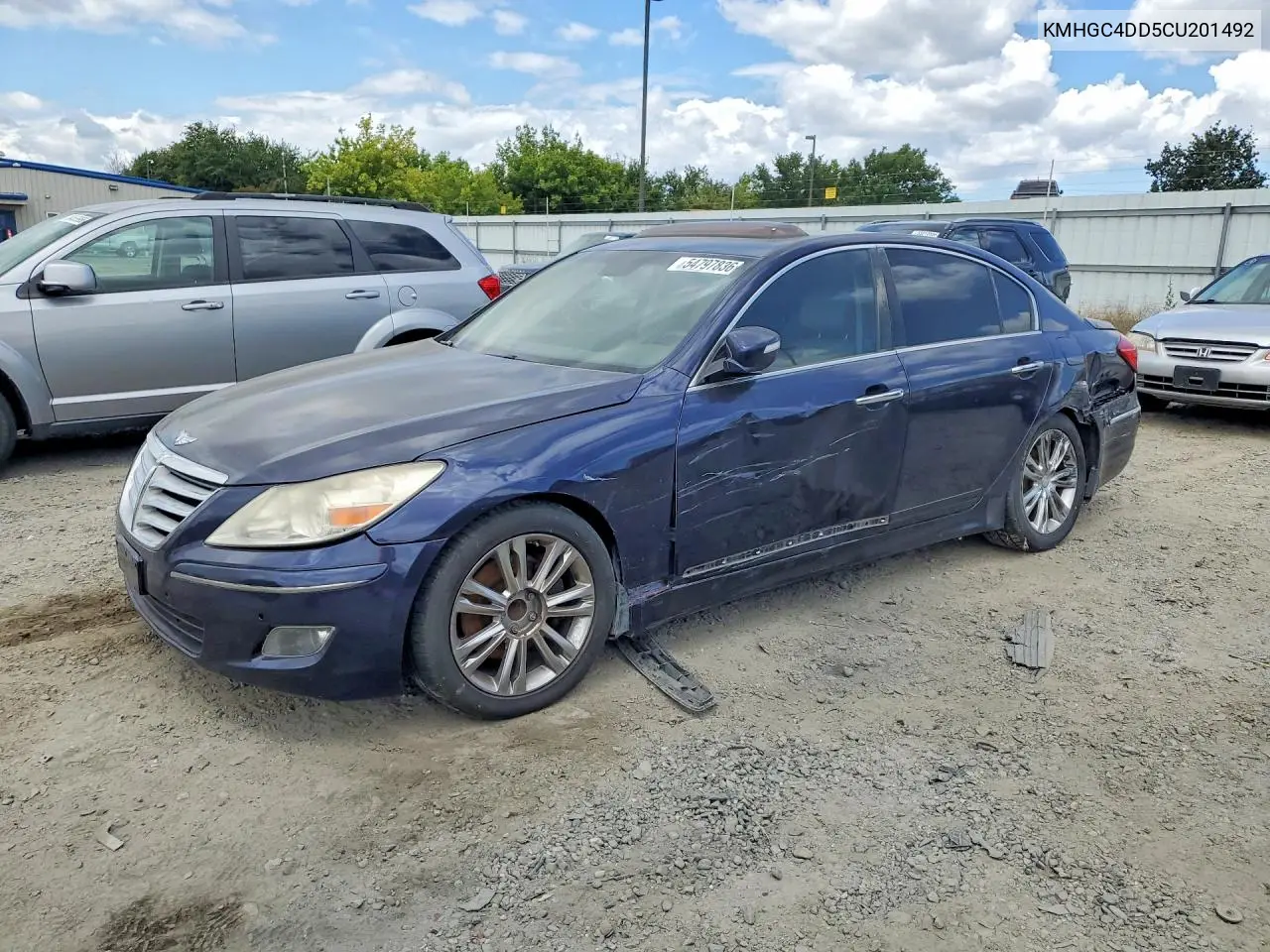 2012 Hyundai Genesis 3.8L VIN: KMHGC4DD5CU201492 Lot: 54797836