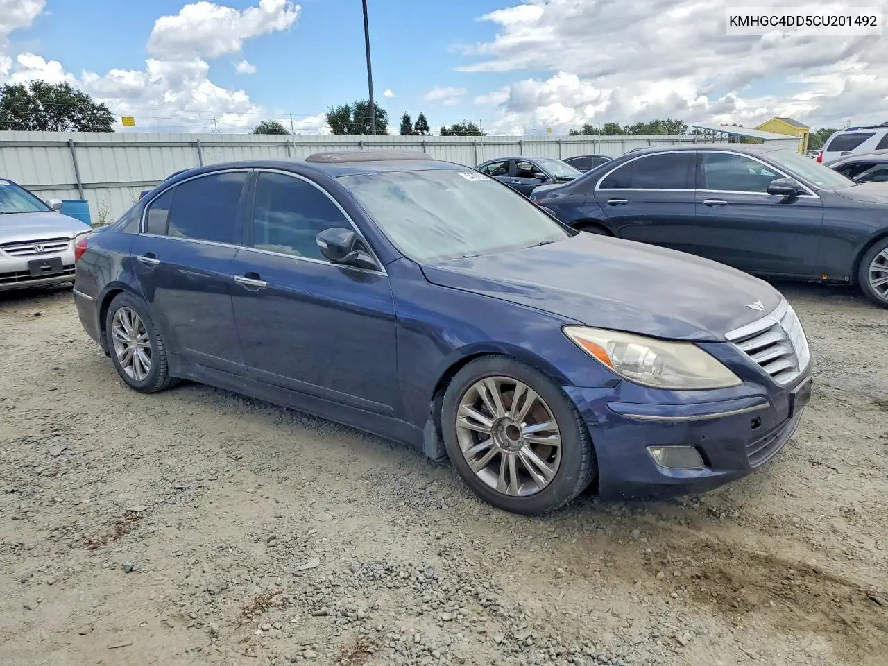 2012 Hyundai Genesis 3.8L VIN: KMHGC4DD5CU201492 Lot: 54797836