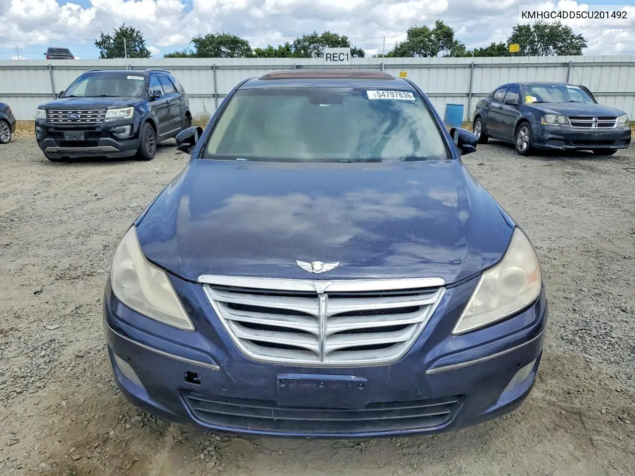 2012 Hyundai Genesis 3.8L VIN: KMHGC4DD5CU201492 Lot: 54797836