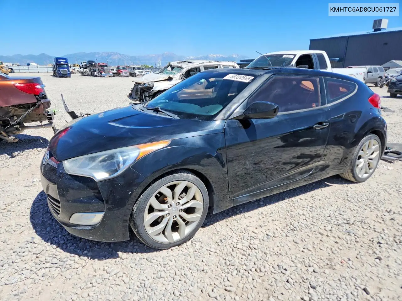 2012 Hyundai Veloster Base VIN: KMHTC6AD8CU061727 Lot: 56320566