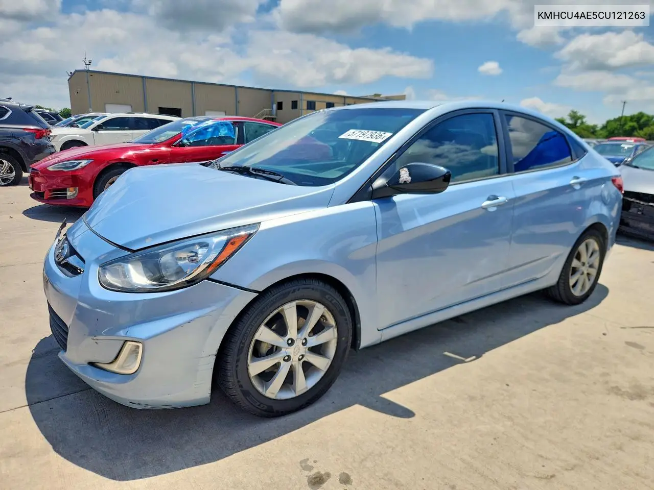 2012 Hyundai Accent Gls VIN: KMHCU4AE5CU121263 Lot: 57197936
