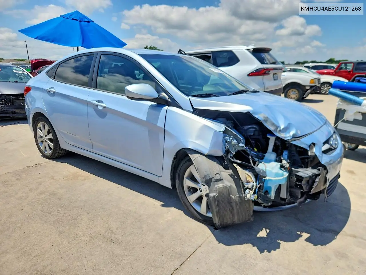 2012 Hyundai Accent Gls VIN: KMHCU4AE5CU121263 Lot: 57197936