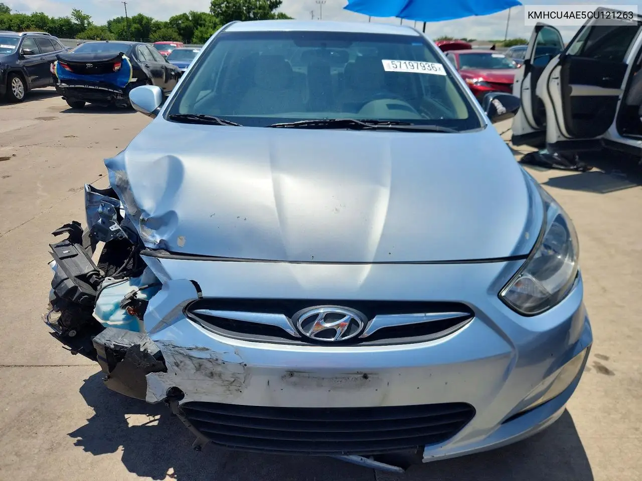2012 Hyundai Accent Gls VIN: KMHCU4AE5CU121263 Lot: 57197936