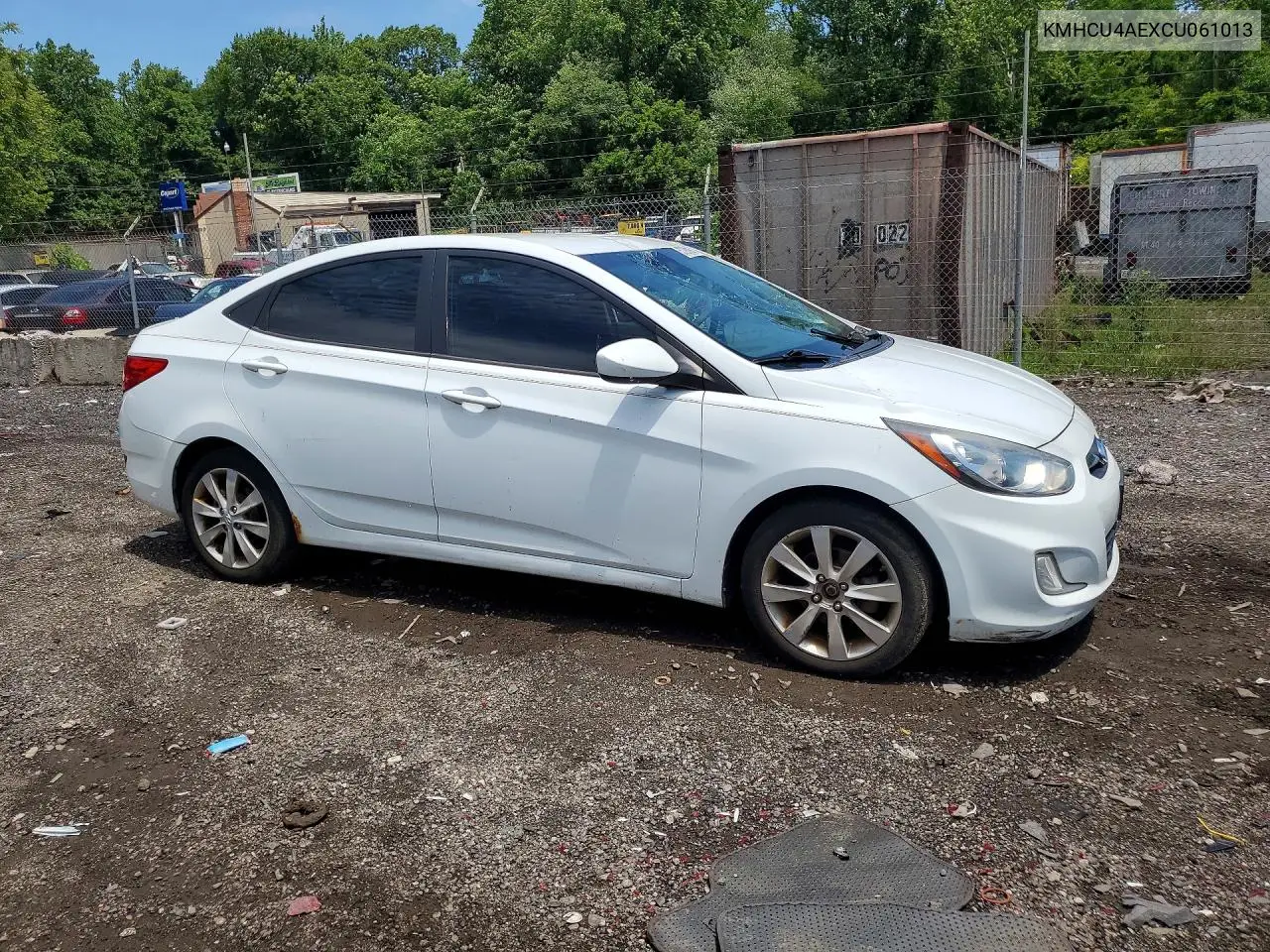 2012 Hyundai Accent Gls VIN: KMHCU4AEXCU061013 Lot: 57298266