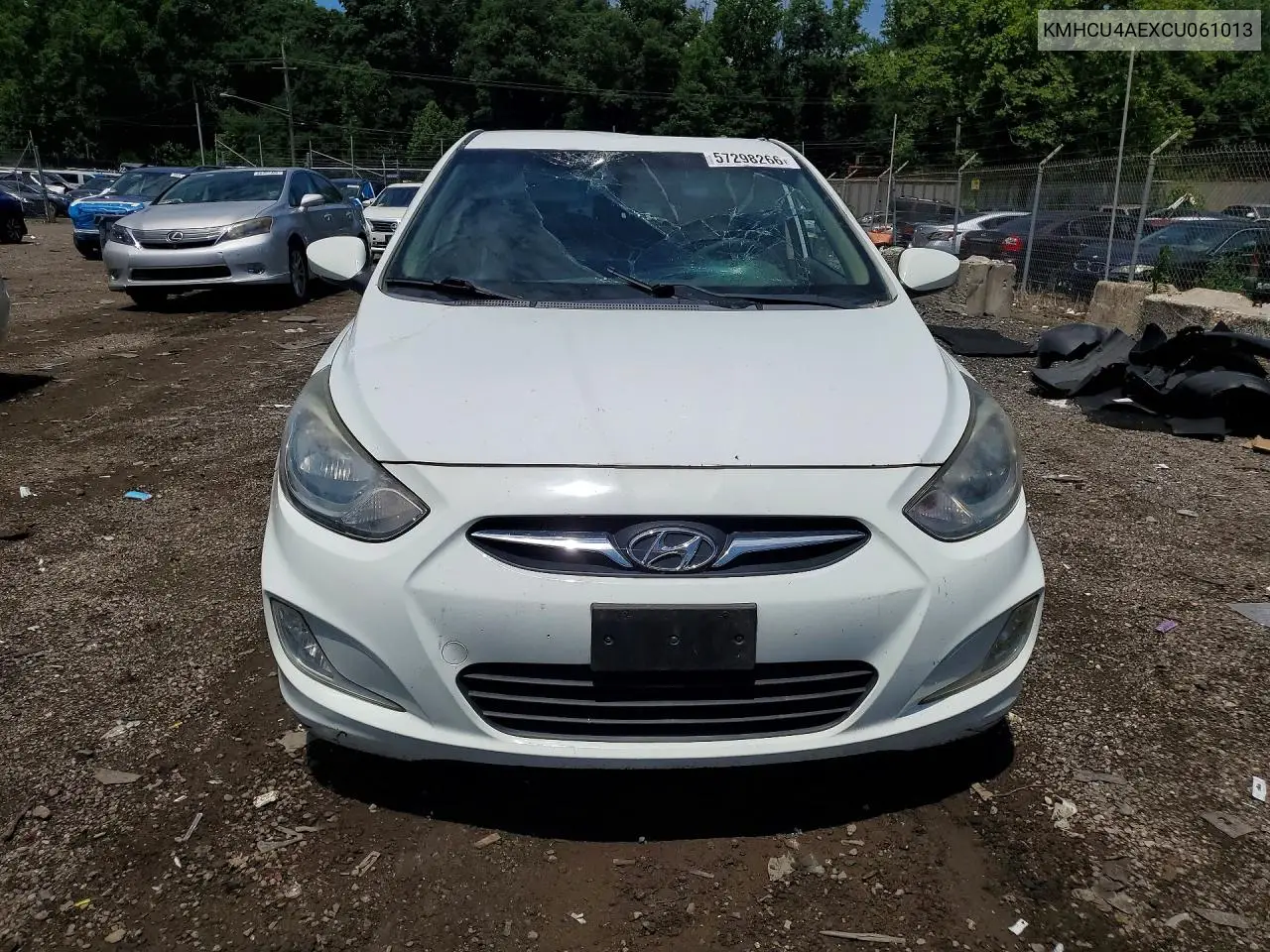 2012 Hyundai Accent Gls VIN: KMHCU4AEXCU061013 Lot: 57298266