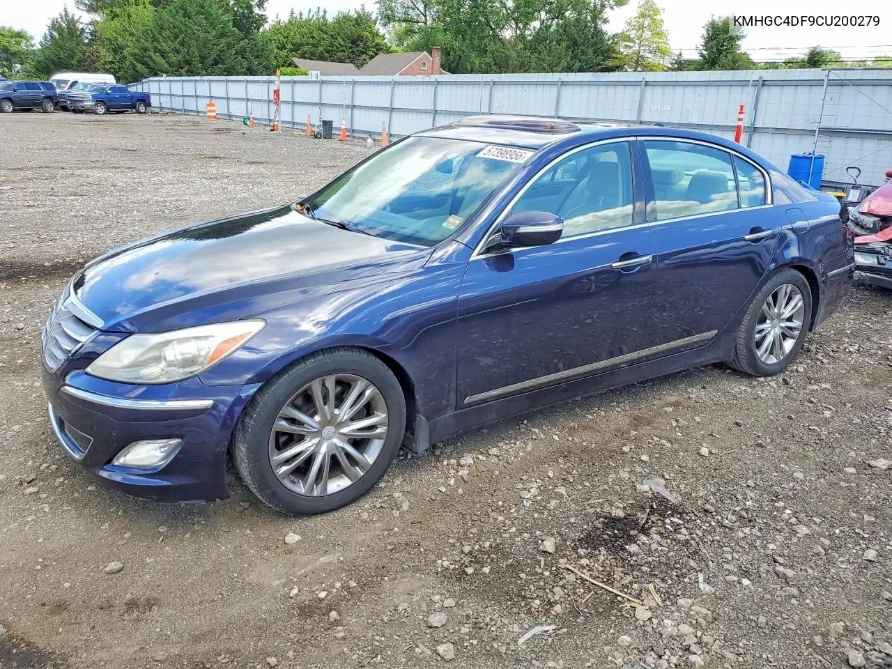 2012 Hyundai Genesis 4.6L VIN: KMHGC4DF9CU200279 Lot: 57398956