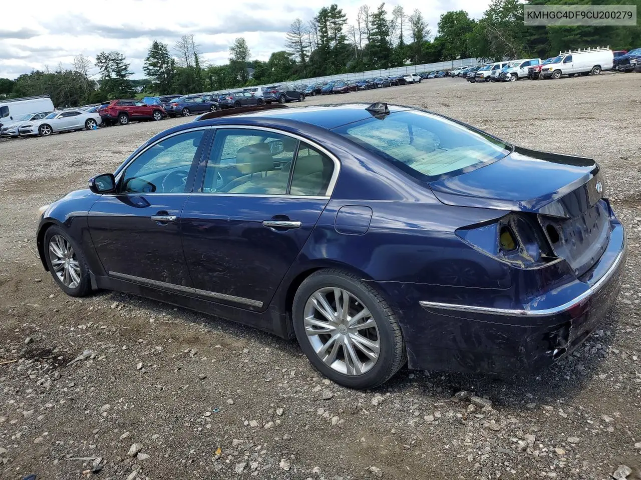 2012 Hyundai Genesis 4.6L VIN: KMHGC4DF9CU200279 Lot: 57398956