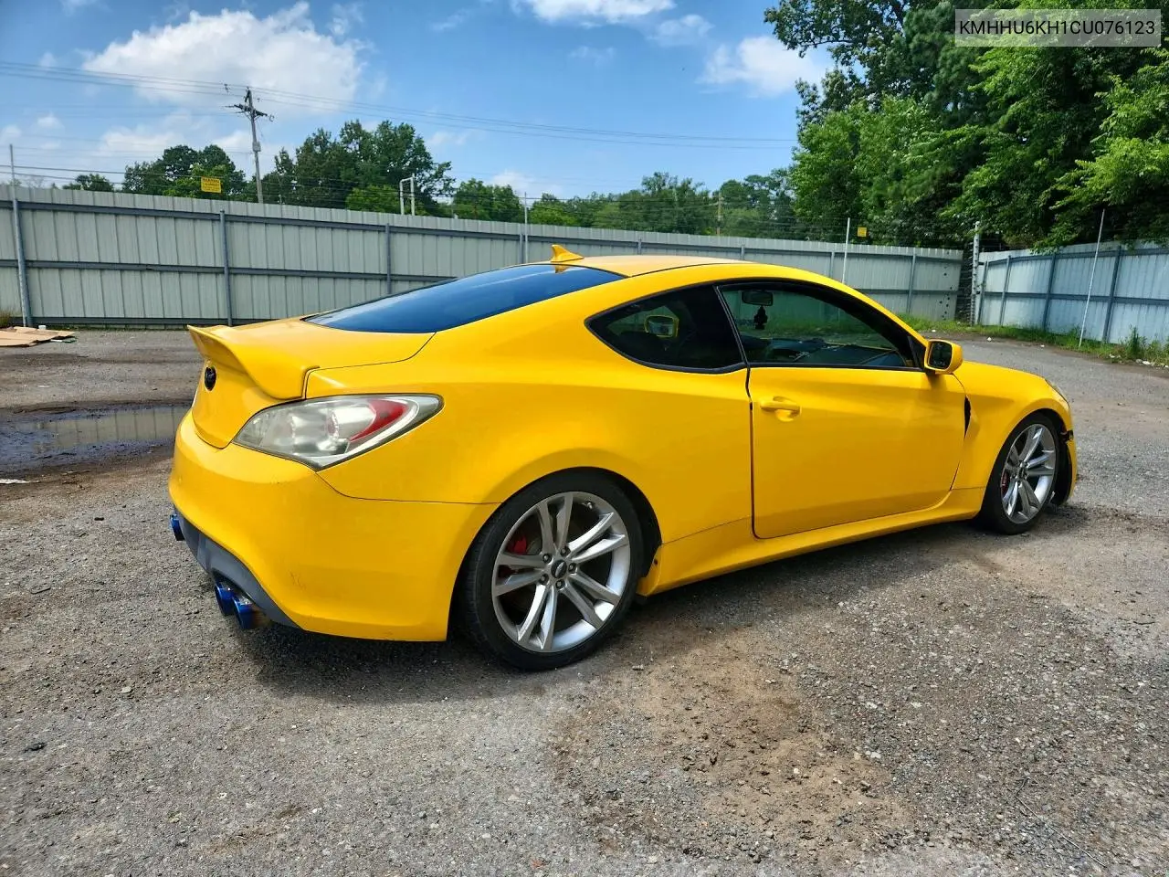 2012 Hyundai Genesis Coupe 3.8L VIN: KMHHU6KH1CU076123 Lot: 58240946