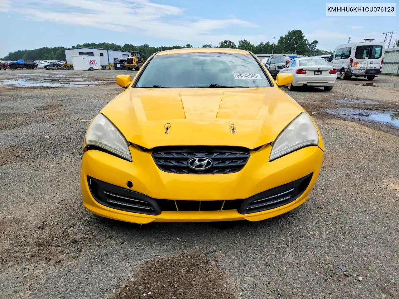 2012 Hyundai Genesis Coupe 3.8L VIN: KMHHU6KH1CU076123 Lot: 58240946
