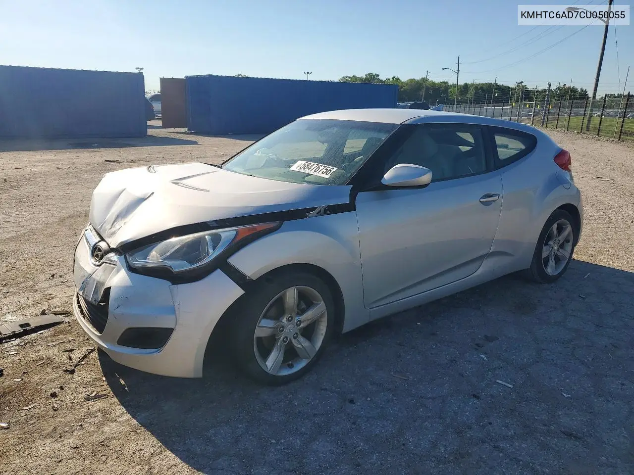 2012 Hyundai Veloster Base VIN: KMHTC6AD7CU050055 Lot: 58476756