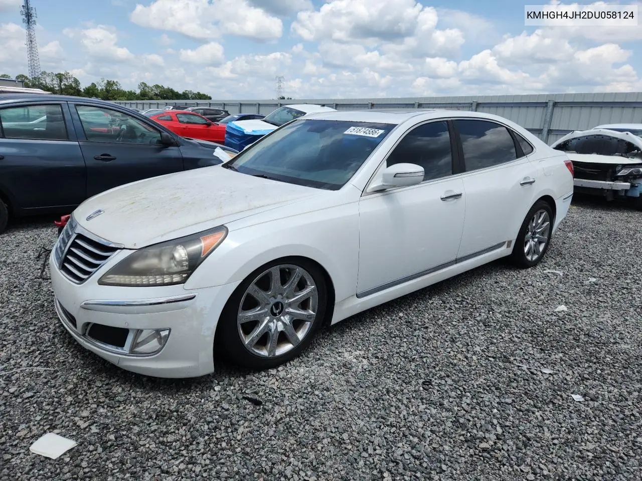 2013 Hyundai Equus Signature VIN: KMHGH4JH2DU058124 Lot: 51874586