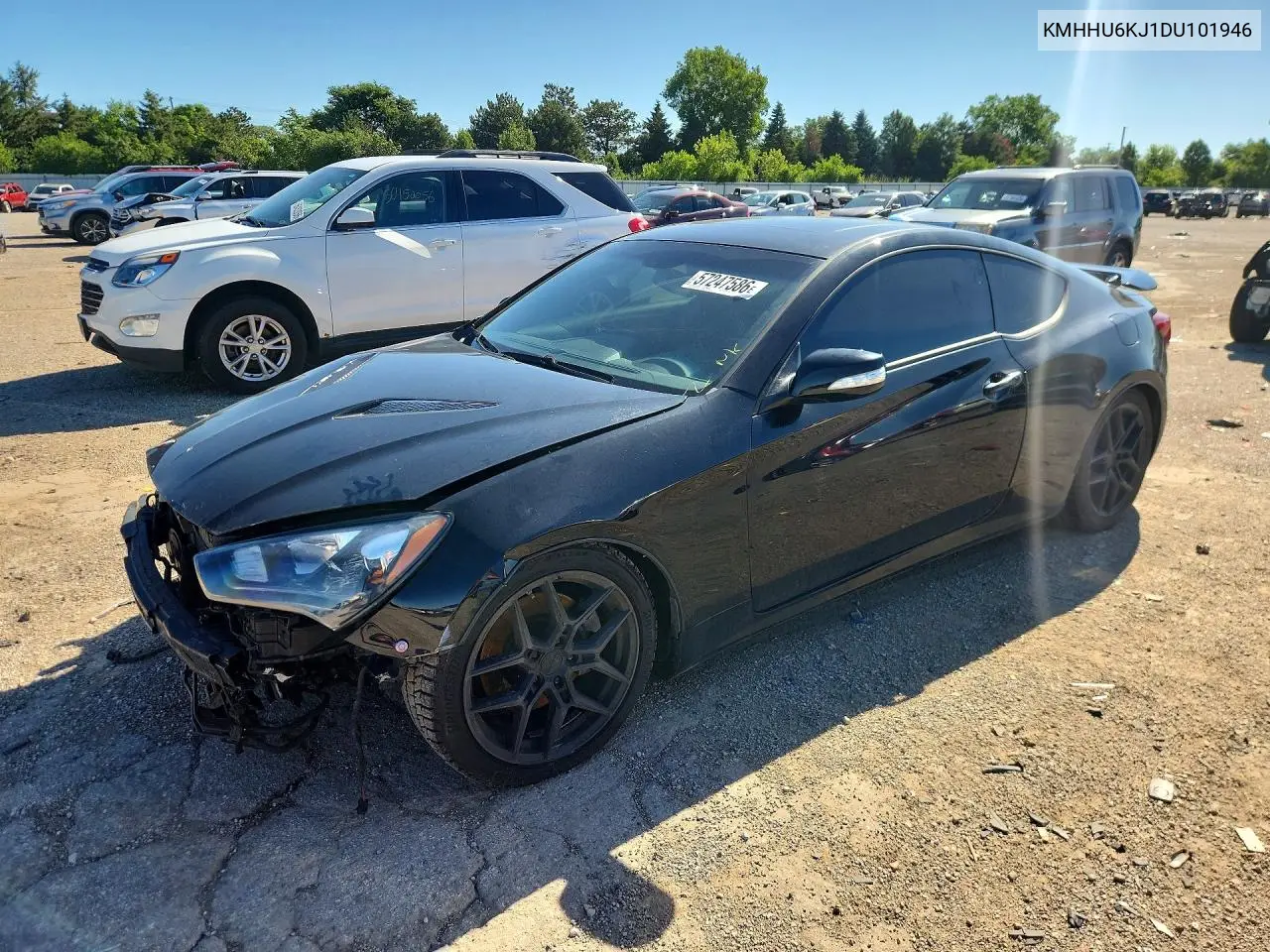 2013 Hyundai Genesis Coupe 3.8L VIN: KMHHU6KJ1DU101946 Lot: 57247586