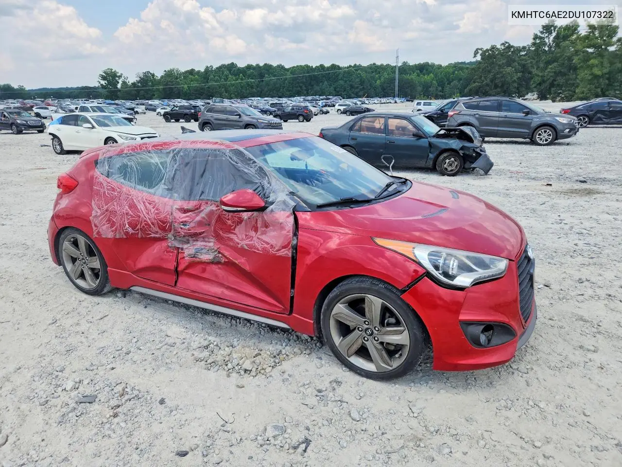 2013 Hyundai Veloster T VIN: KMHTC6AE2DU107322 Lot: 57342996