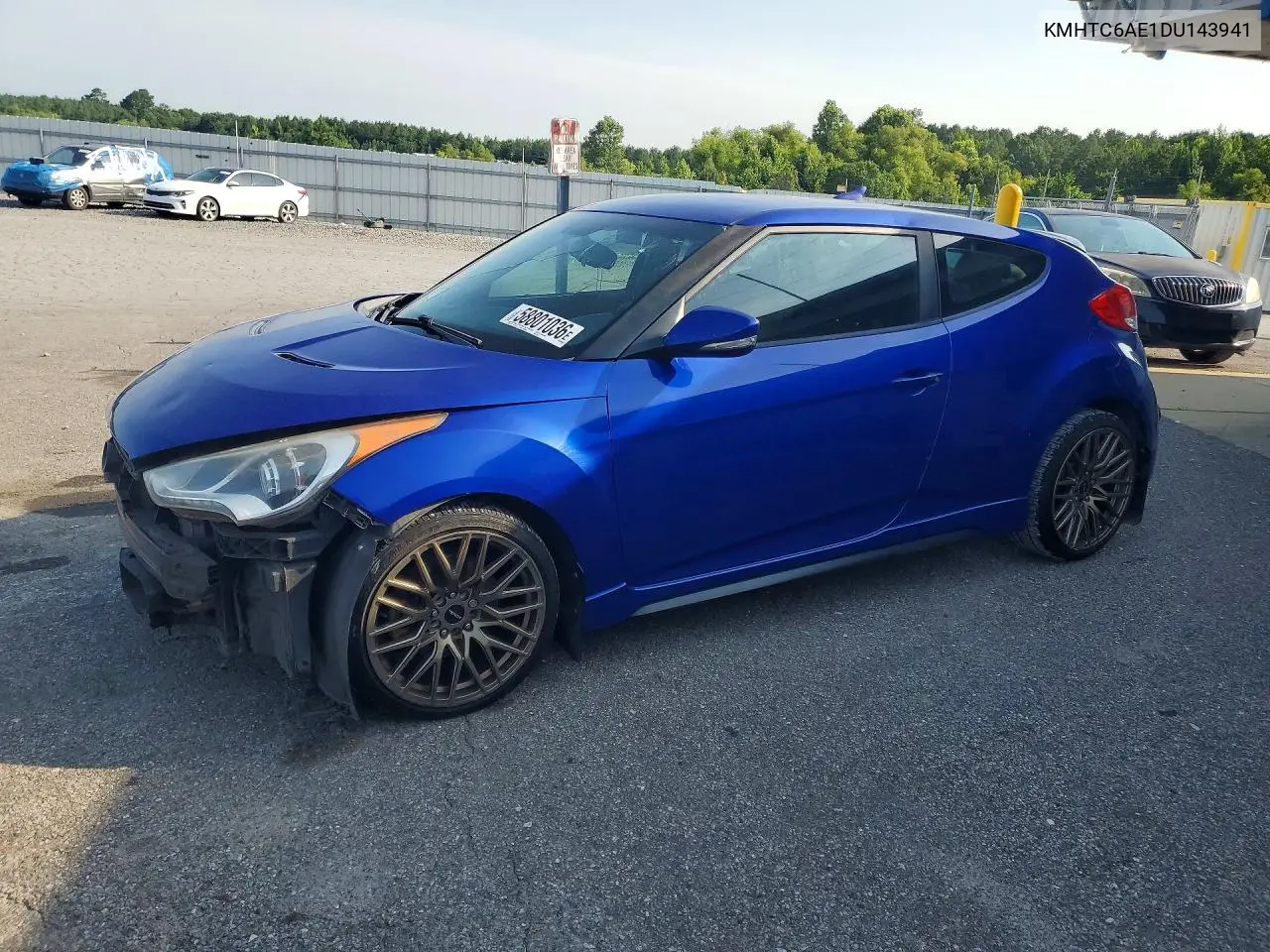 2013 Hyundai Veloster Turbo VIN: KMHTC6AE1DU143941 Lot: 58801036