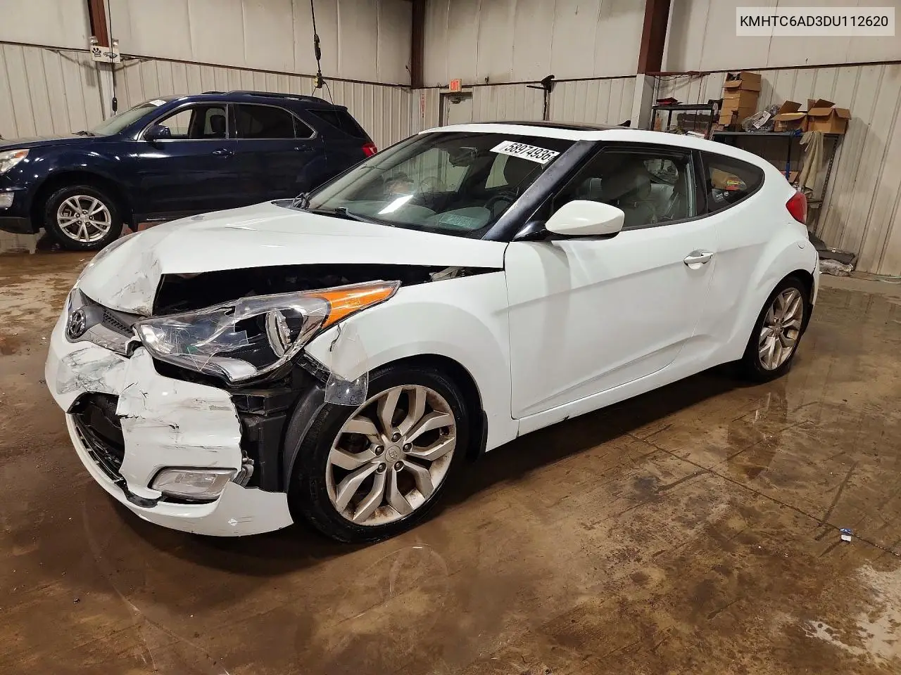 2013 Hyundai Veloster Base VIN: KMHTC6AD3DU112620 Lot: 58974936