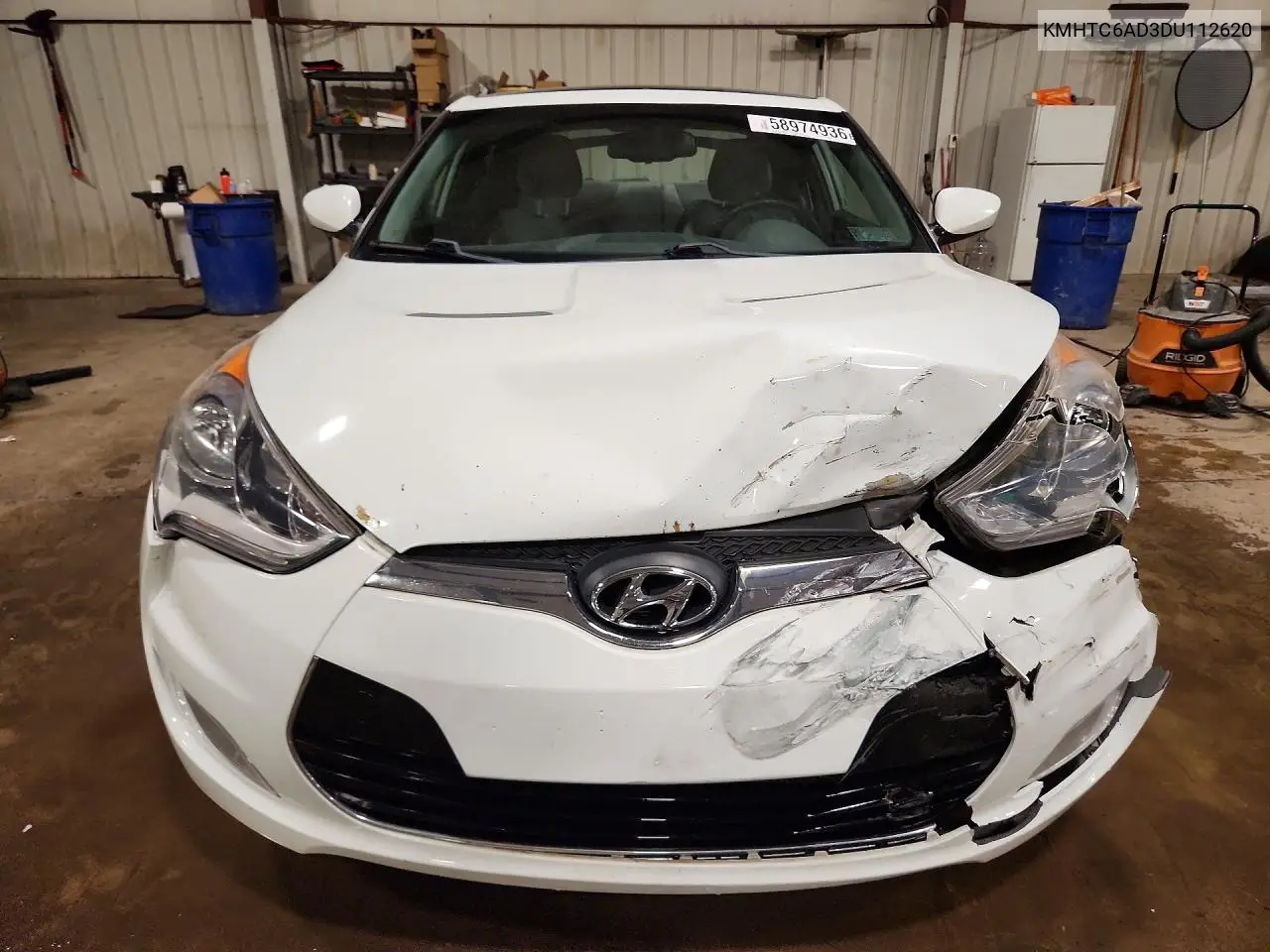 2013 Hyundai Veloster Base VIN: KMHTC6AD3DU112620 Lot: 58974936
