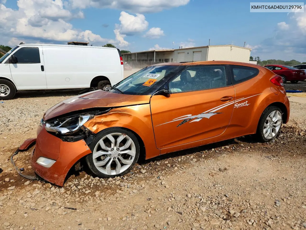2013 Hyundai Veloster Base VIN: KMHTC6AD4DU129796 Lot: 59078936