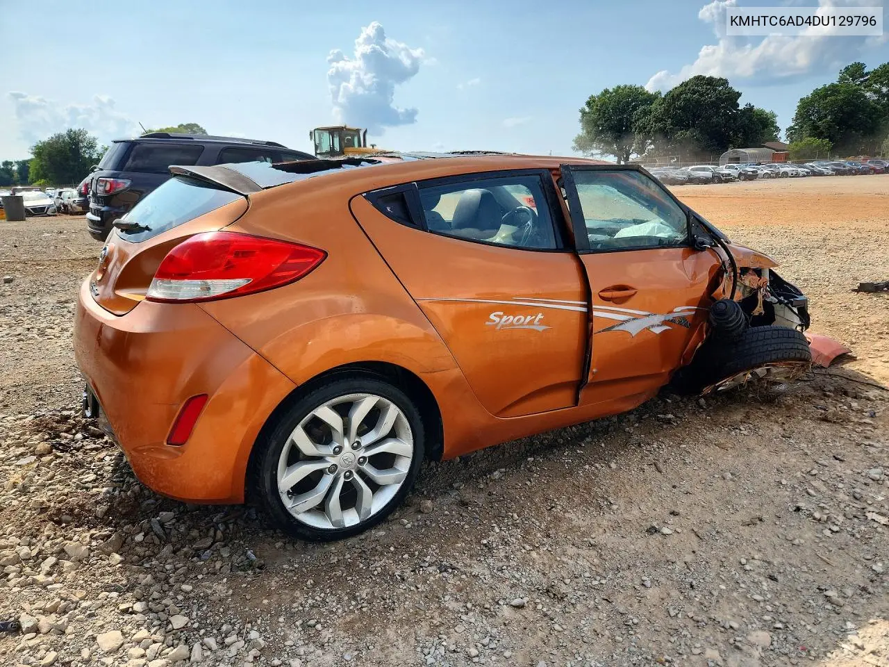 2013 Hyundai Veloster Base VIN: KMHTC6AD4DU129796 Lot: 59078936