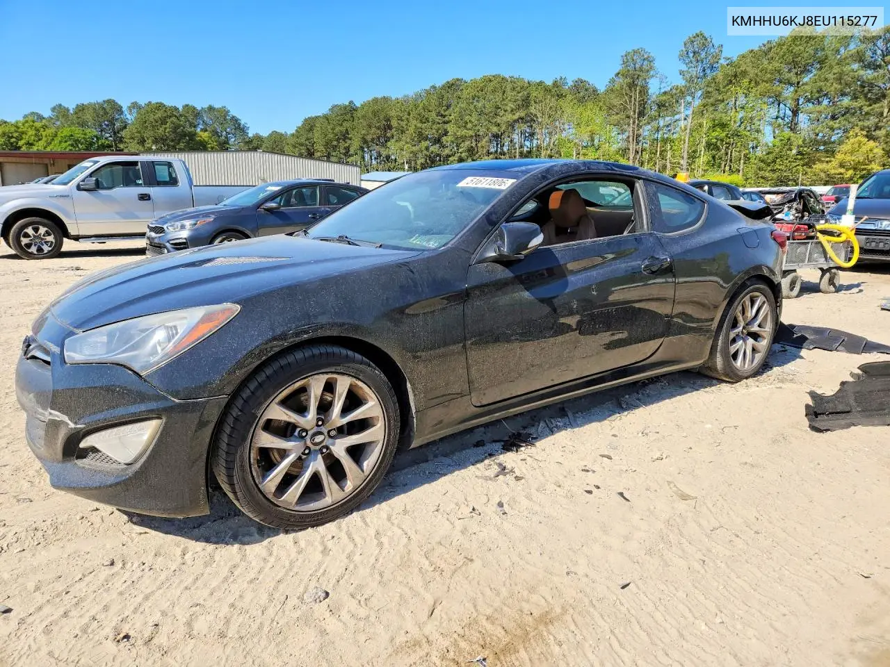 2014 Hyundai Genesis Coupe 3.8L VIN: KMHHU6KJ8EU115277 Lot: 51611806