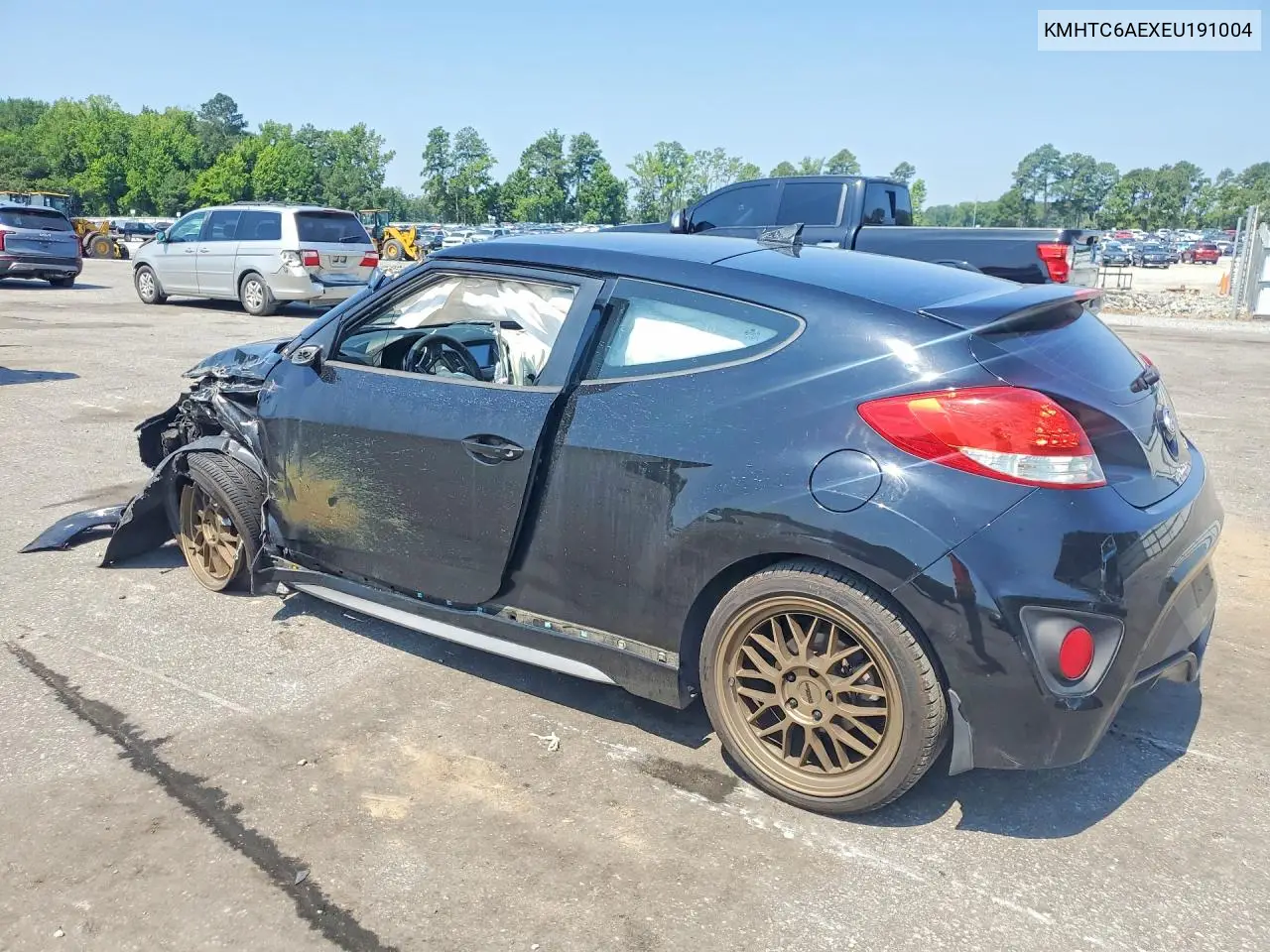 2014 Hyundai Veloster Turbo VIN: KMHTC6AEXEU191004 Lot: 59708366