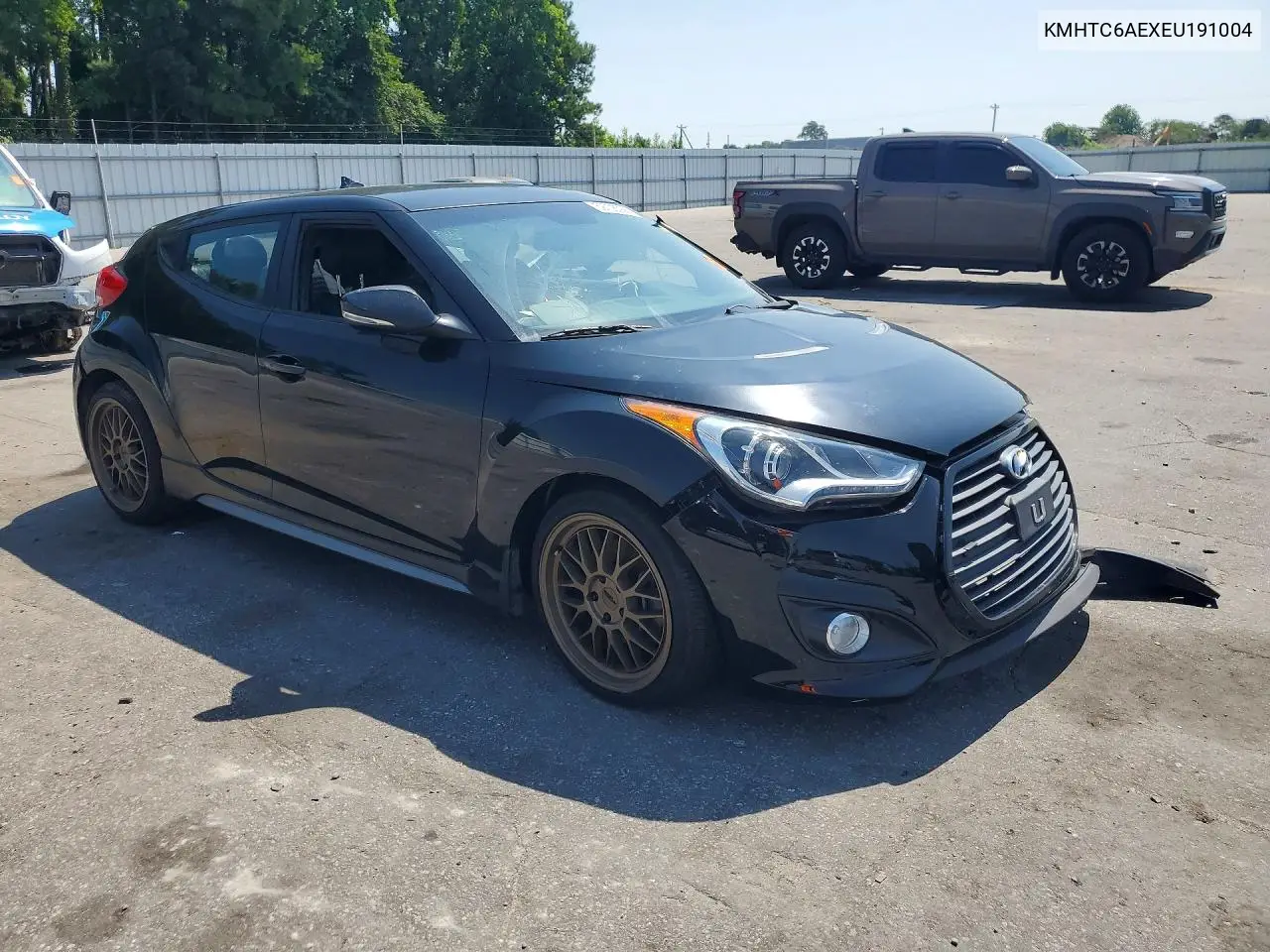 2014 Hyundai Veloster Turbo VIN: KMHTC6AEXEU191004 Lot: 59708366