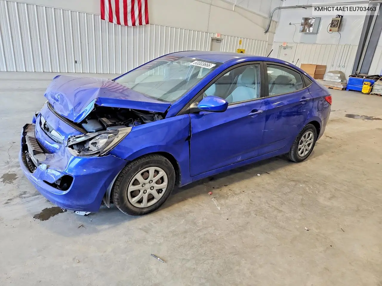 2014 Hyundai Accent Gls VIN: KMHCT4AE1EU703463 Lot: 60003666