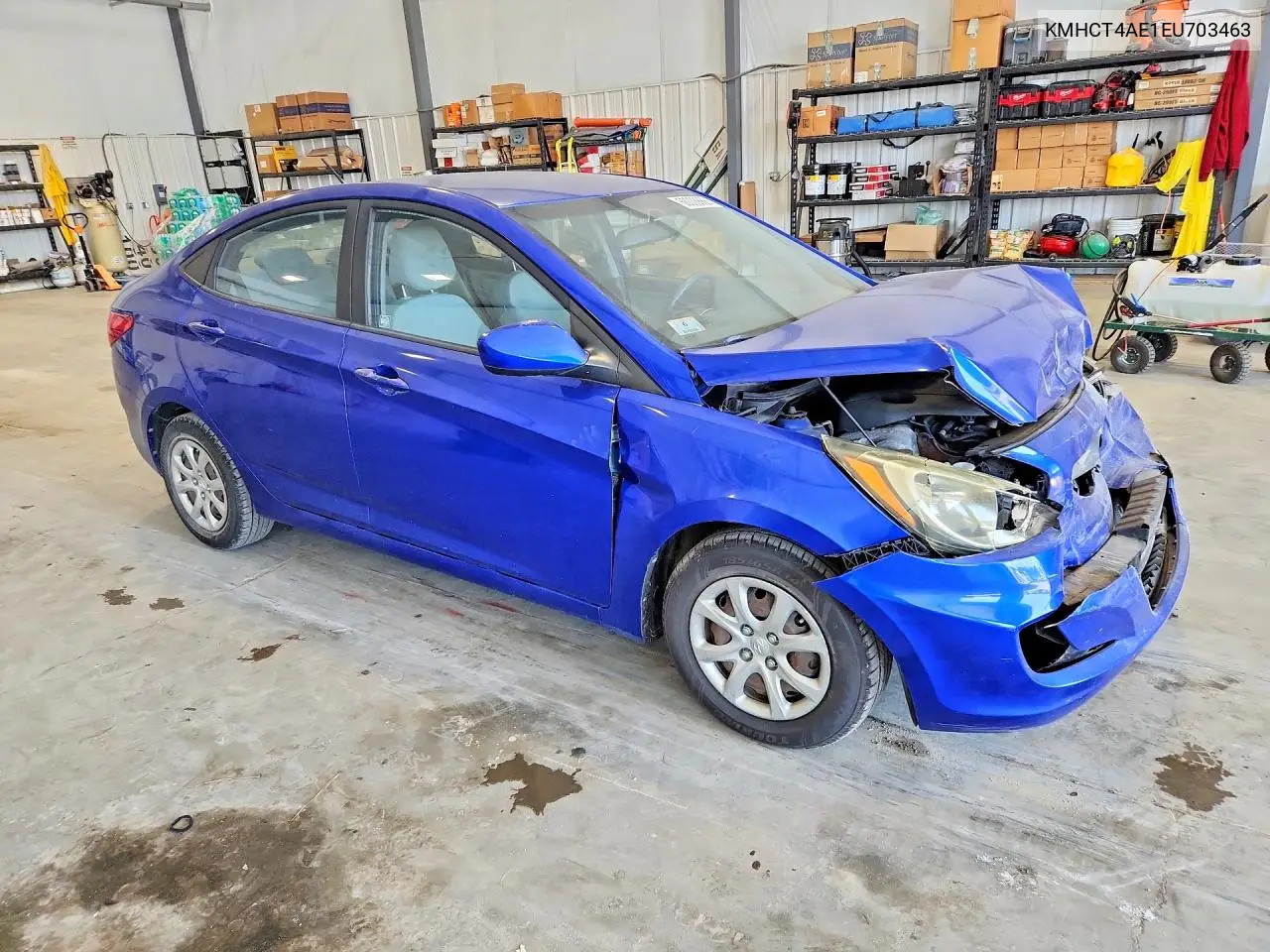 2014 Hyundai Accent Gls VIN: KMHCT4AE1EU703463 Lot: 60003666