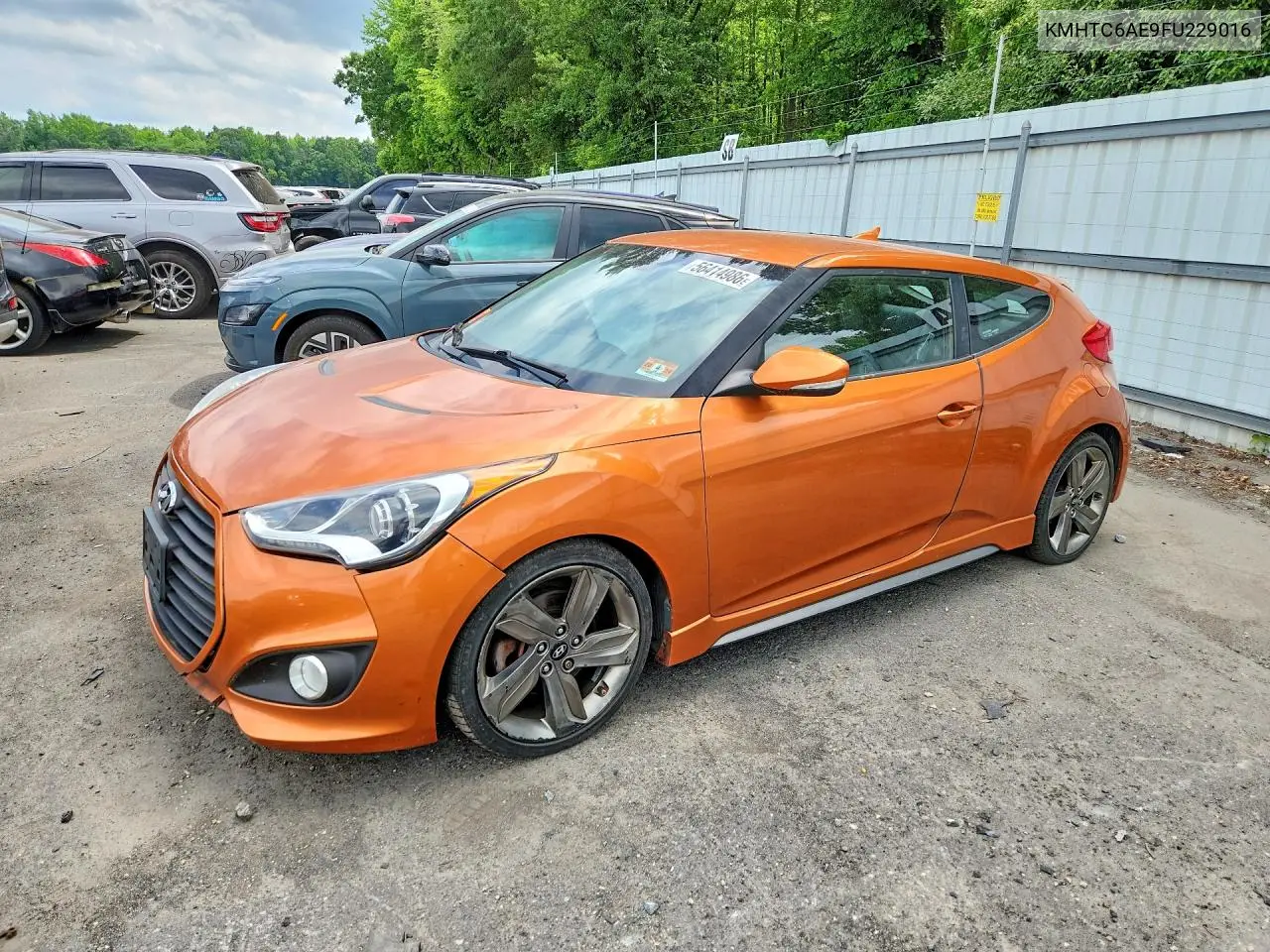 2015 Hyundai Veloster Turbo VIN: KMHTC6AE9FU229016 Lot: 56414986