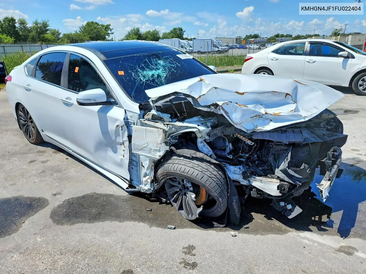 2015 Hyundai Genesis 5.0L VIN: KMHGN4JF1FU022404 Lot: 57036686