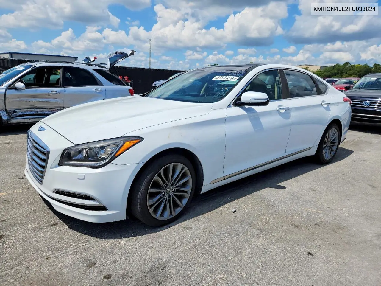 2015 Hyundai Genesis 3.8L VIN: KMHGN4JE2FU033824 Lot: 57261846