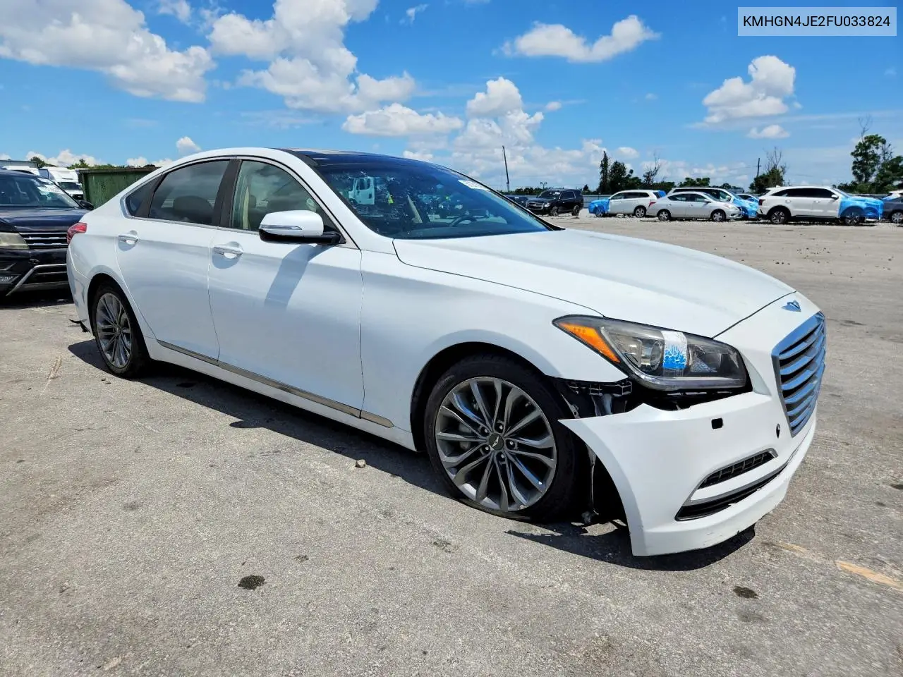 2015 Hyundai Genesis 3.8L VIN: KMHGN4JE2FU033824 Lot: 57261846