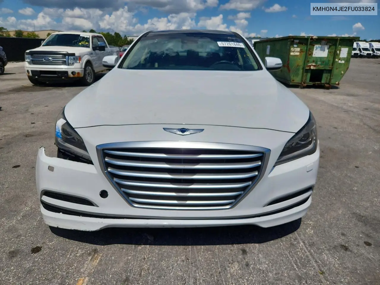 2015 Hyundai Genesis 3.8L VIN: KMHGN4JE2FU033824 Lot: 57261846