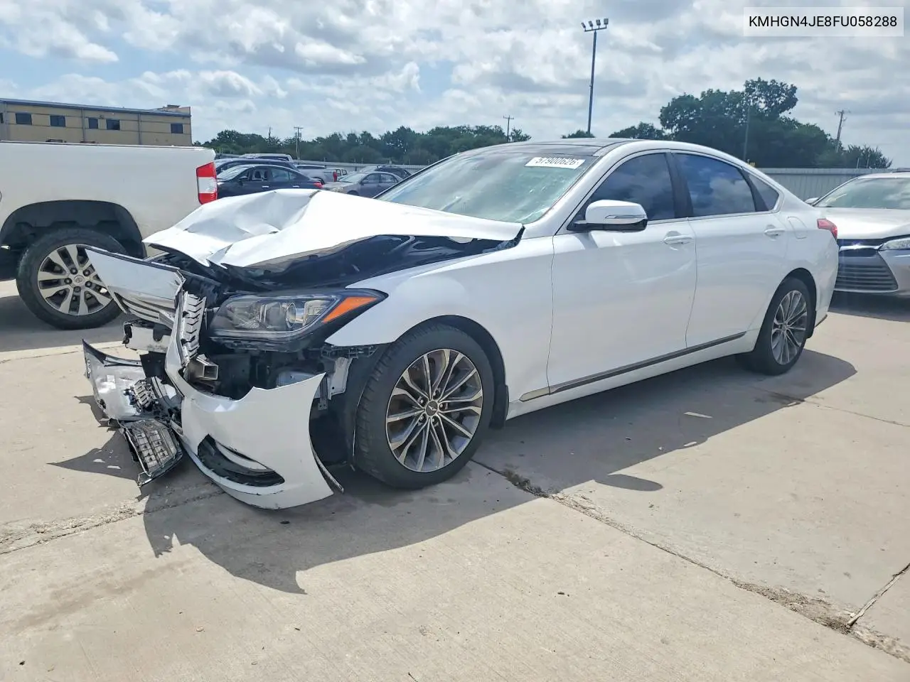 2015 Hyundai Genesis 3.8L VIN: KMHGN4JE8FU058288 Lot: 57900626
