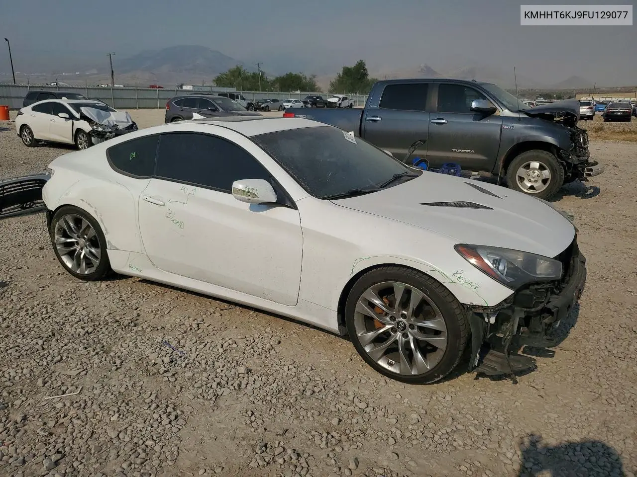2015 Hyundai Genesis Coupe 3.8L VIN: KMHHT6KJ9FU129077 Lot: 58137196