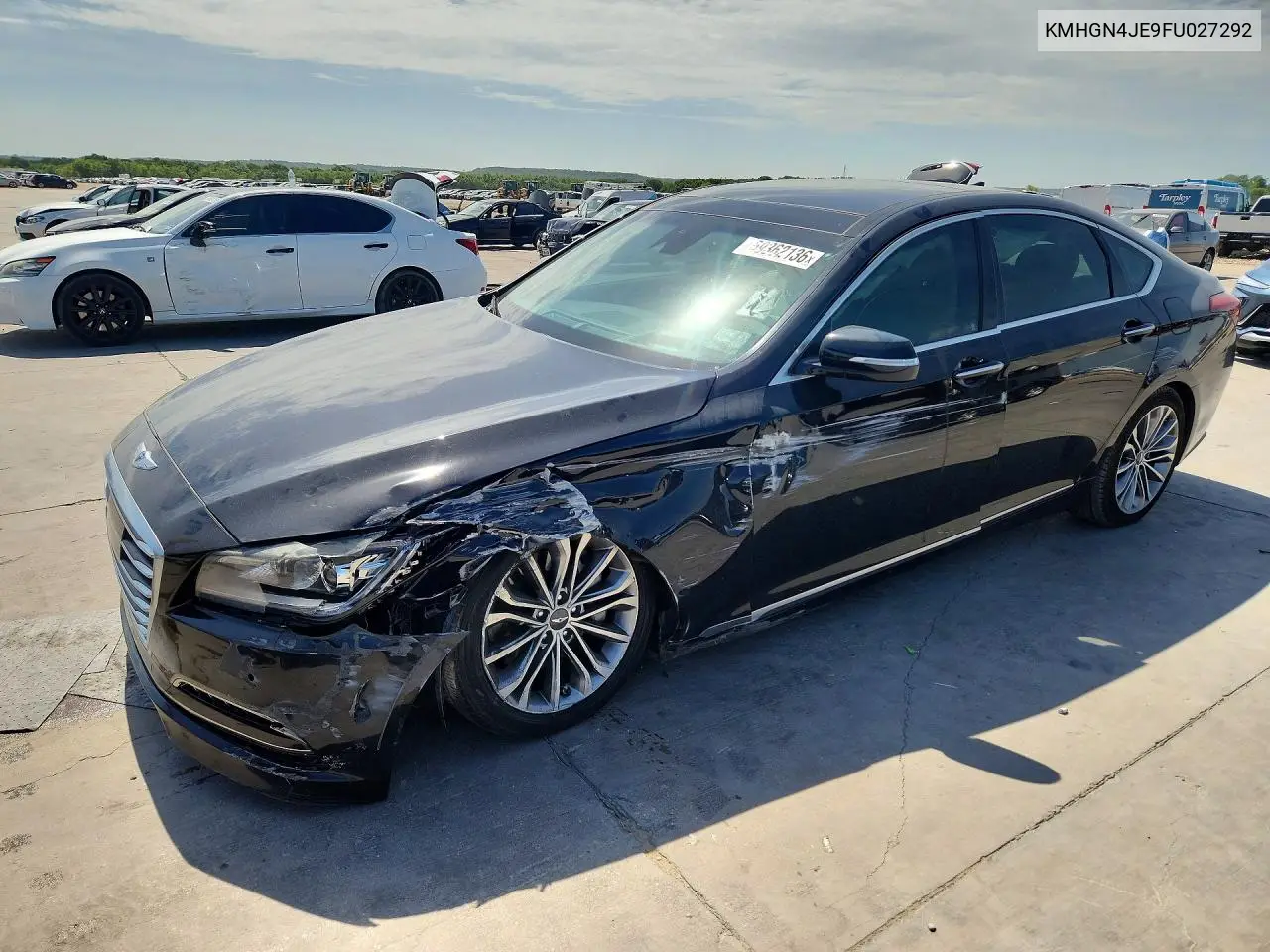 2015 Hyundai Genesis 3.8L VIN: KMHGN4JE9FU027292 Lot: 59362136