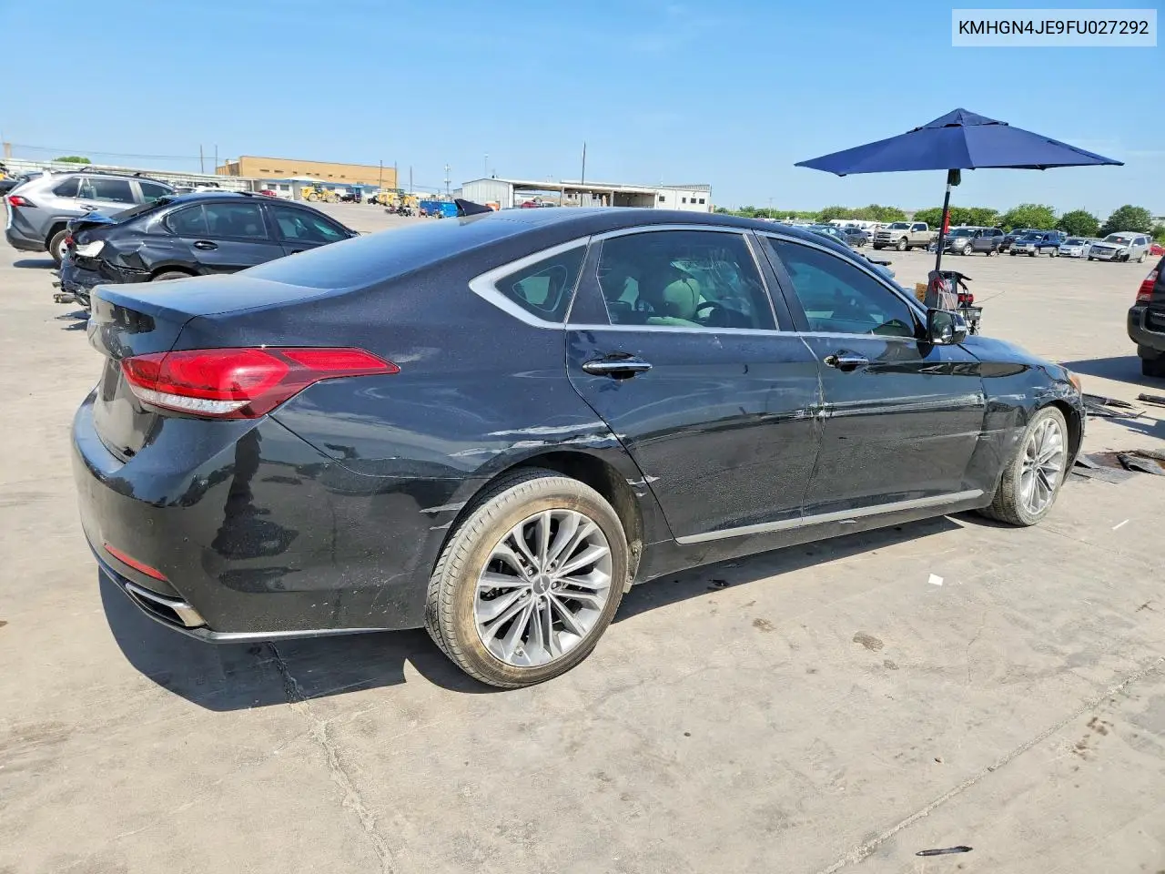2015 Hyundai Genesis 3.8L VIN: KMHGN4JE9FU027292 Lot: 59362136