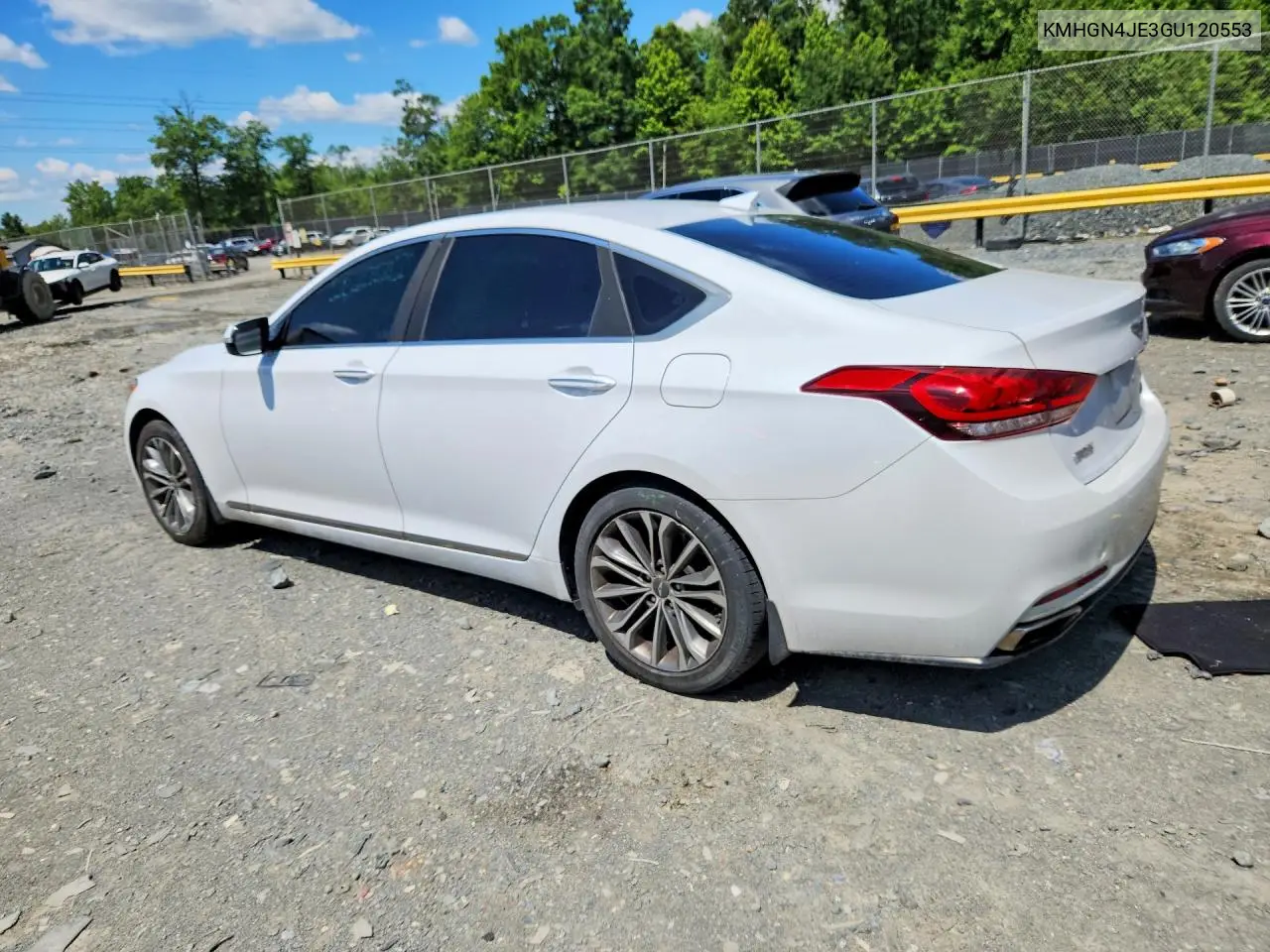 2016 Hyundai Genesis 3.8L VIN: KMHGN4JE3GU120553 Lot: 56183146