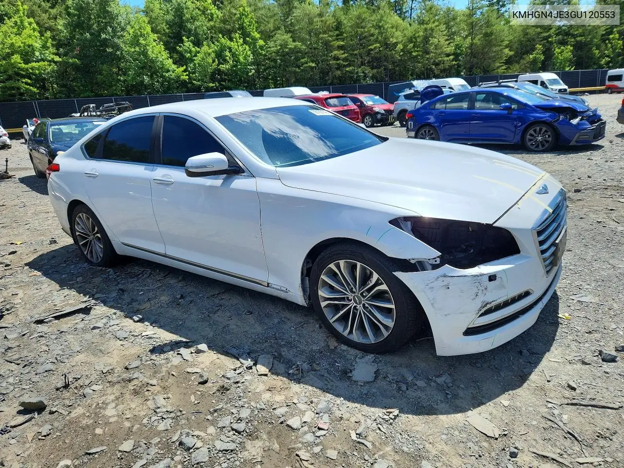 2016 Hyundai Genesis 3.8L VIN: KMHGN4JE3GU120553 Lot: 56183146