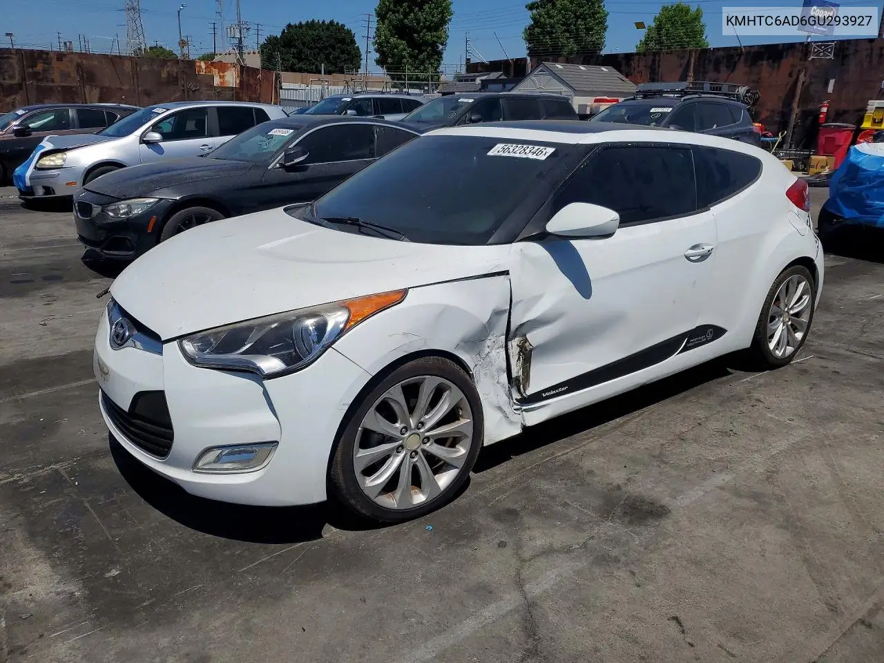 2016 Hyundai Veloster Base VIN: KMHTC6AD6GU293927 Lot: 56328346