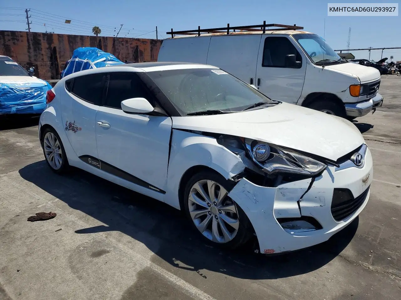 2016 Hyundai Veloster Base VIN: KMHTC6AD6GU293927 Lot: 56328346