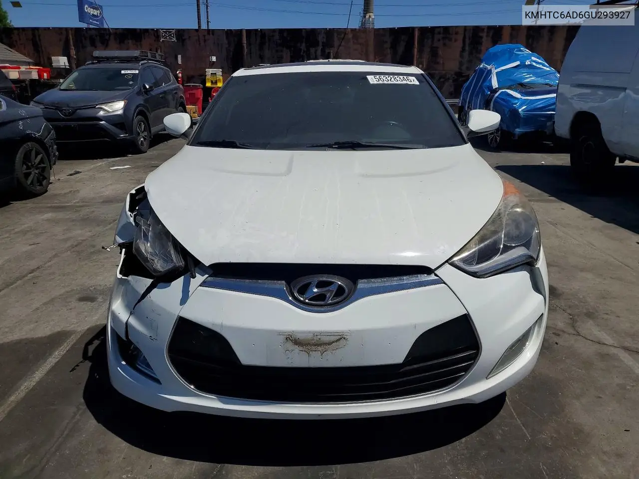 2016 Hyundai Veloster Base VIN: KMHTC6AD6GU293927 Lot: 56328346