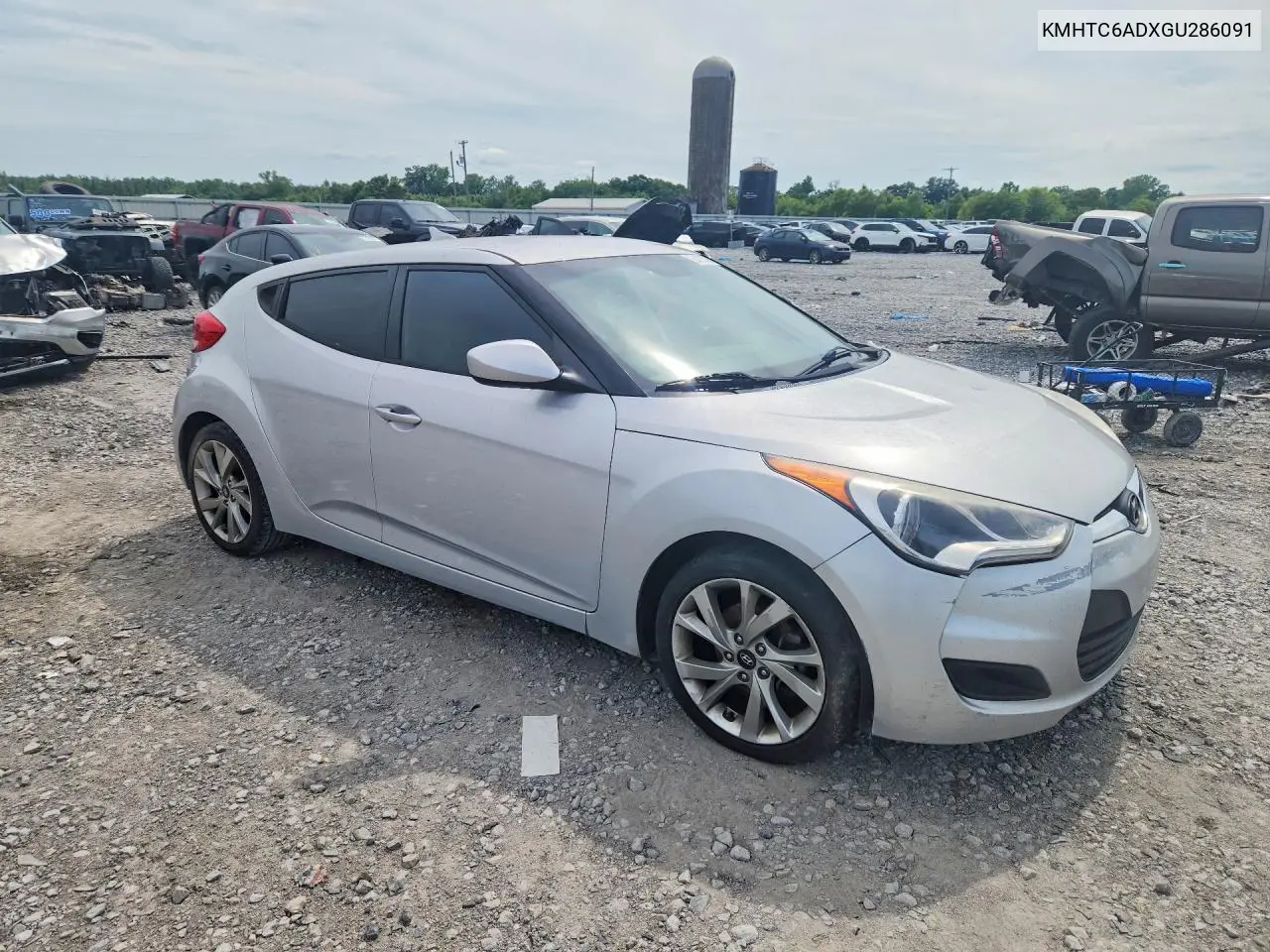 2016 Hyundai Veloster Base VIN: KMHTC6ADXGU286091 Lot: 56473296