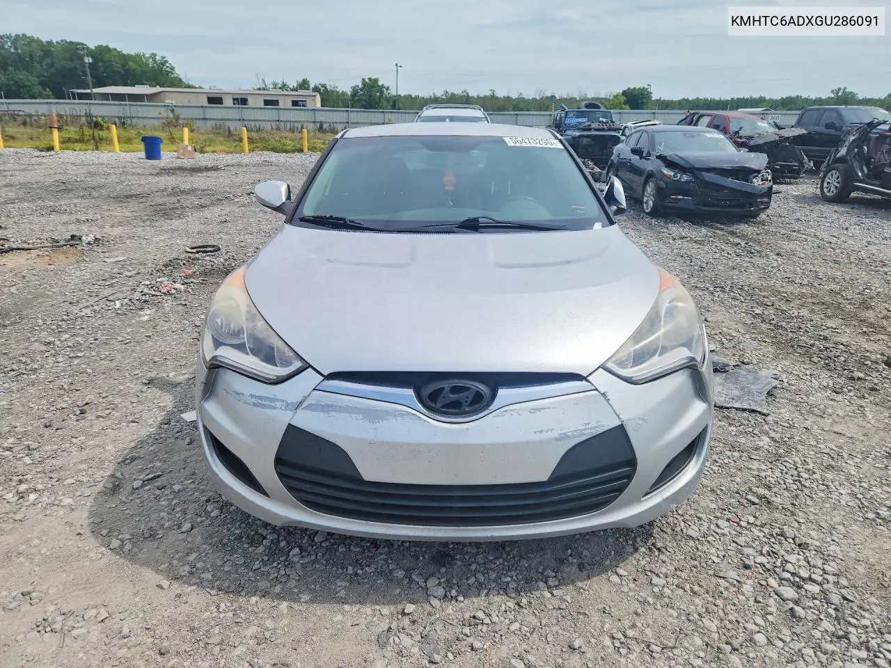 2016 Hyundai Veloster Base VIN: KMHTC6ADXGU286091 Lot: 56473296