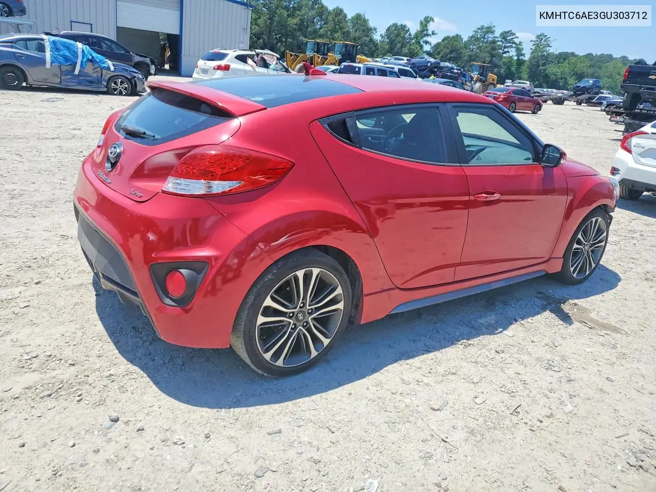 2016 Hyundai Veloster Turbo VIN: KMHTC6AE3GU303712 Lot: 56962486
