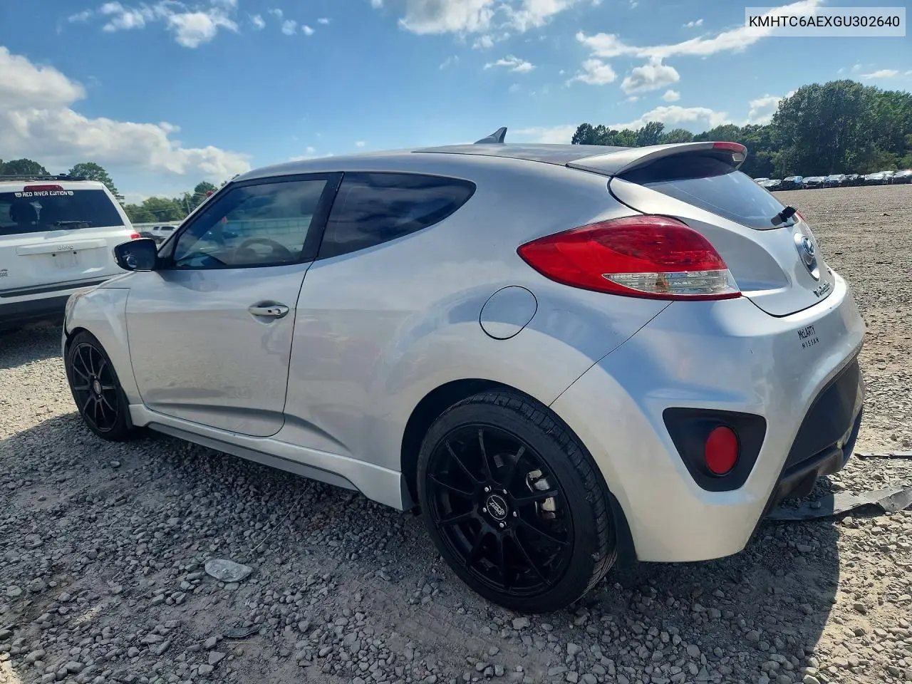 2016 Hyundai Veloster Turbo VIN: KMHTC6AEXGU302640 Lot: 57065966