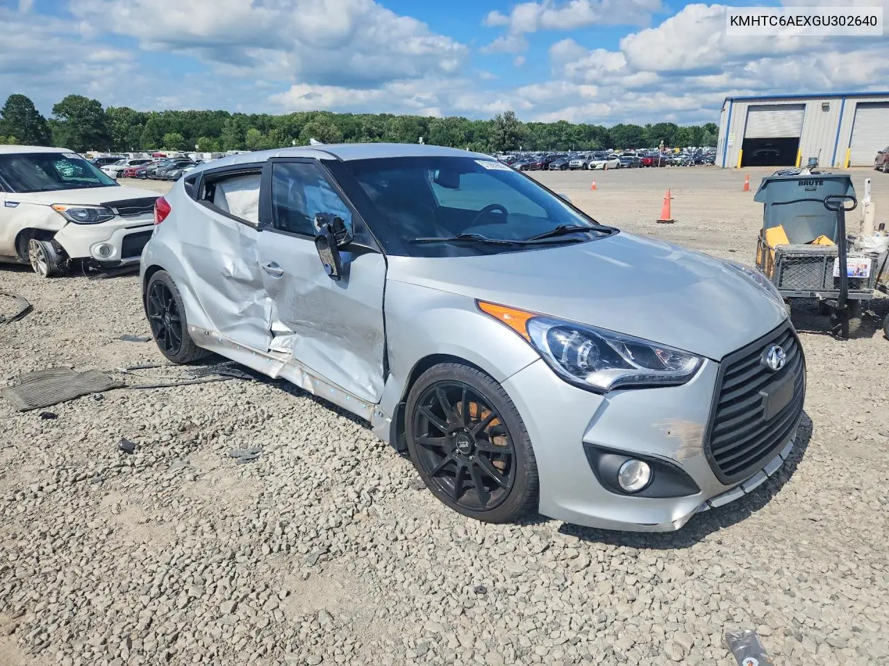 2016 Hyundai Veloster Turbo VIN: KMHTC6AEXGU302640 Lot: 57065966