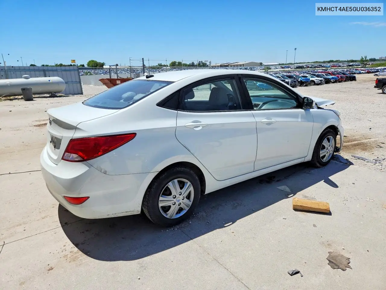 2016 Hyundai Accent Se VIN: KMHCT4AE5GU036352 Lot: 57073176