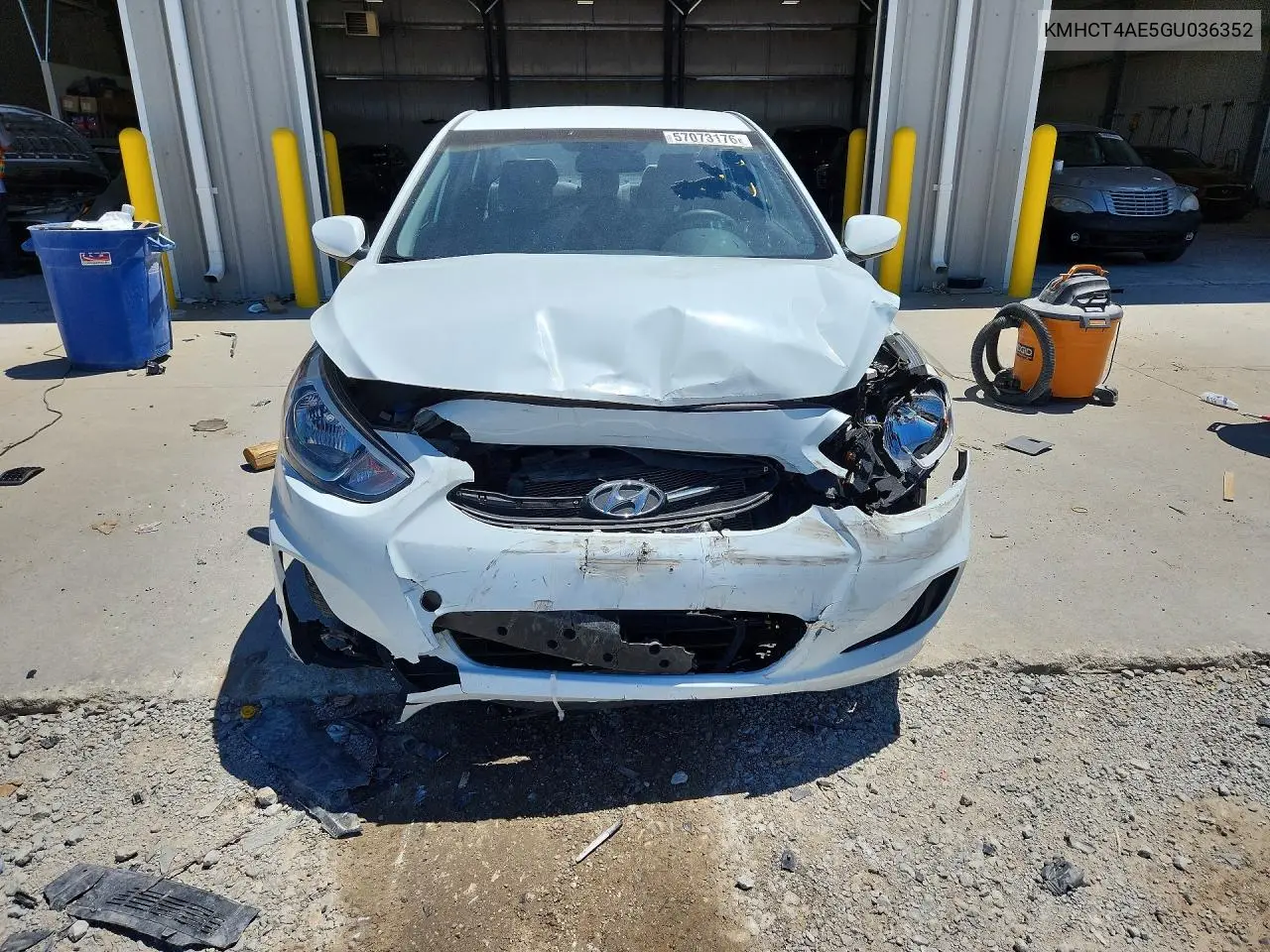 2016 Hyundai Accent Se VIN: KMHCT4AE5GU036352 Lot: 57073176
